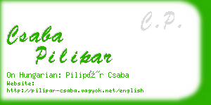 csaba pilipar business card